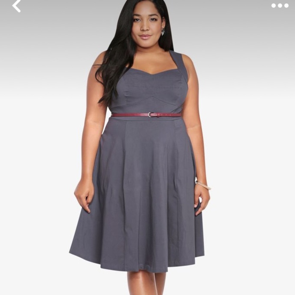 Torrid fit and flare swing dress NO BELT size 14 *shortened*